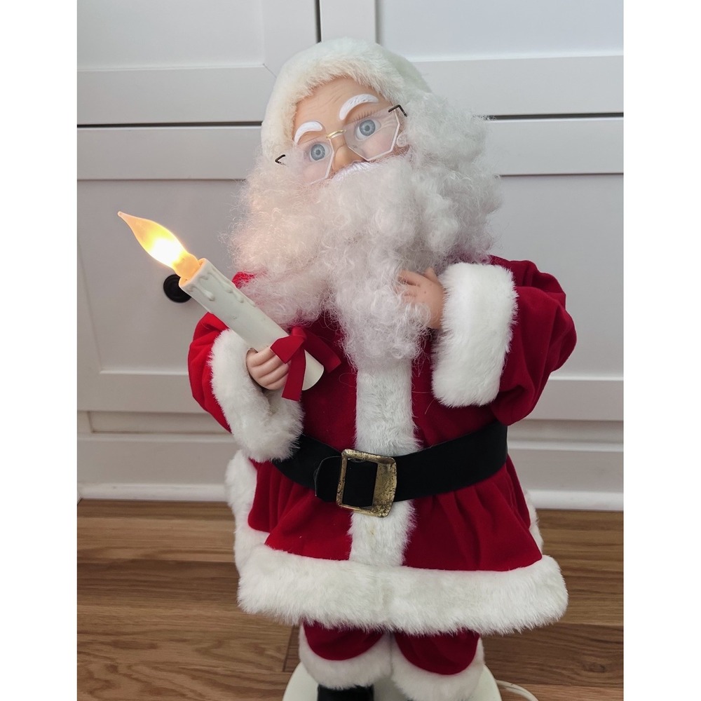 VTG 1995 Telco ORIGINAL Motion-ettes Christmas Santa 24" Animated Lights WORKS